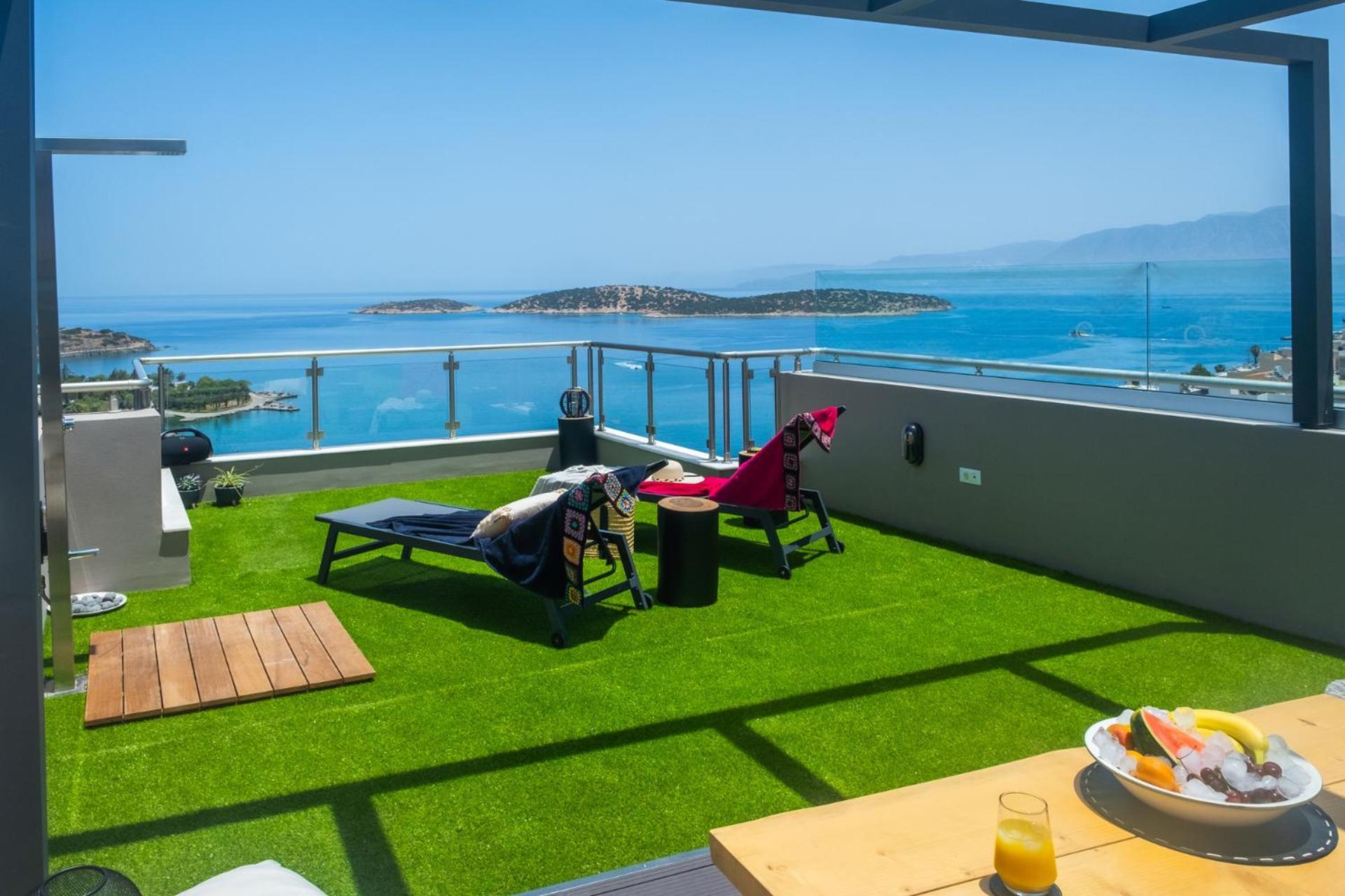 Thea Panoramic Sea View Daire Ayos Nikolaos Dış mekan fotoğraf