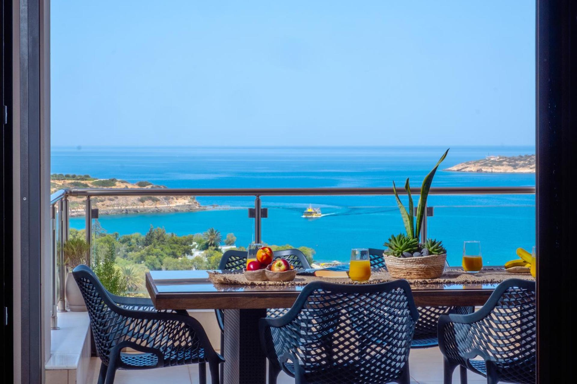 Thea Panoramic Sea View Daire Ayos Nikolaos Dış mekan fotoğraf